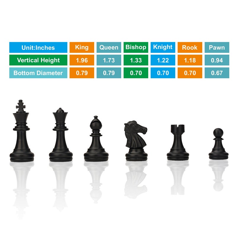 QuadPro Magnetic Travel Chess Set 9.84 Inches with Folding Chess Board Educational Toys for Kids and Adults, 2 Players - Image 3